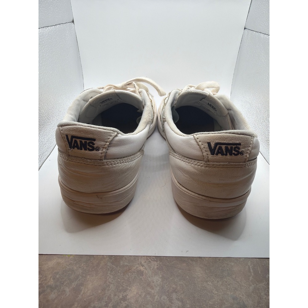 Vans Lowland CC White Leather Flying V Sneakers Mens 9.5 Womens 11